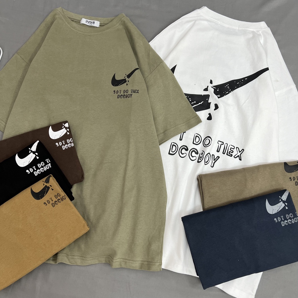 Áo thun tay lỡ nam nữ MEANSTORE phông in hình cotton vải mát form rộng phong cách Ulzzang - Ảnh thật