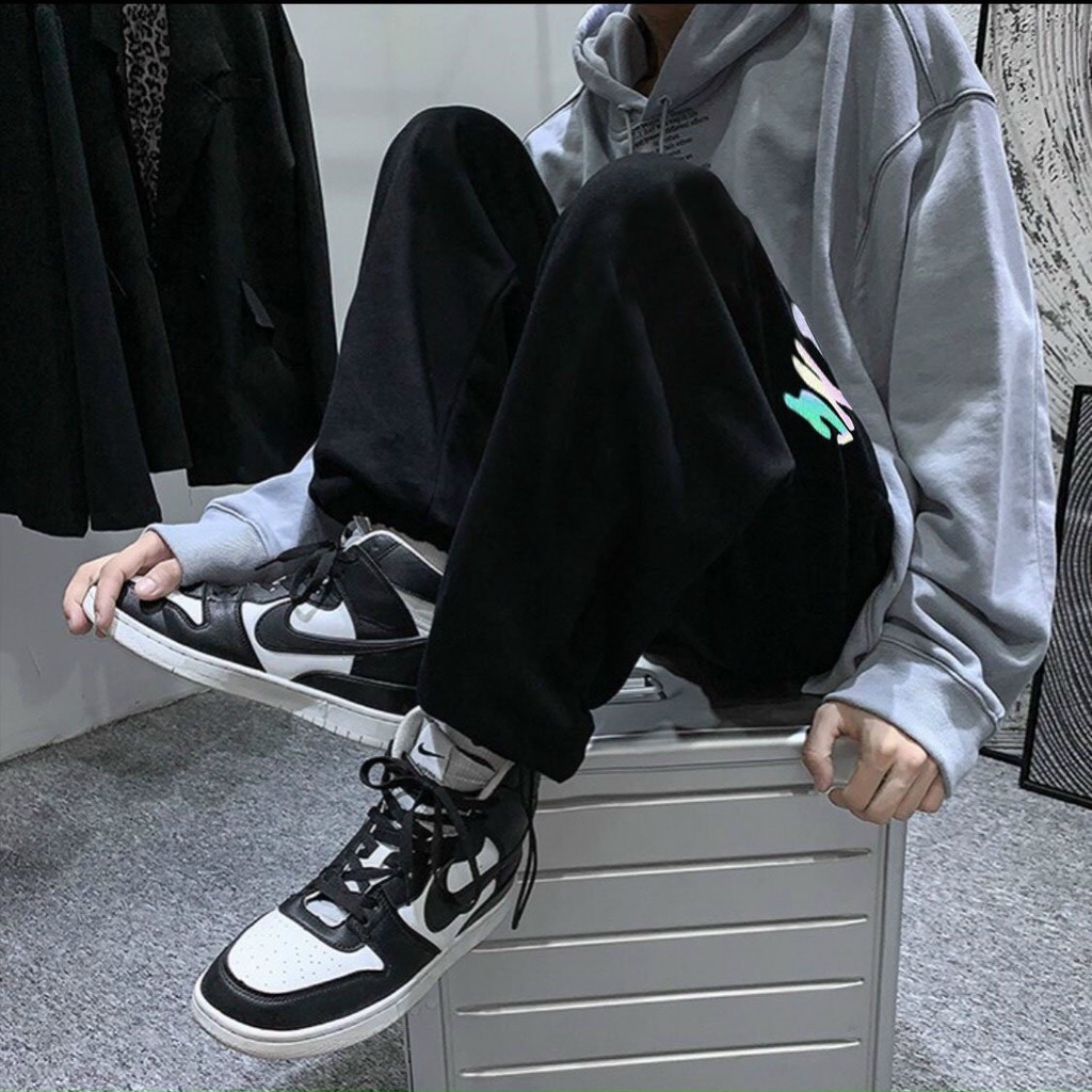 Quần Ống Rộng Nam Nữ dây rút ống chân in phát sáng phong cách unisex vải thun nỉ êm mịn cực đẹp (inphatsang)