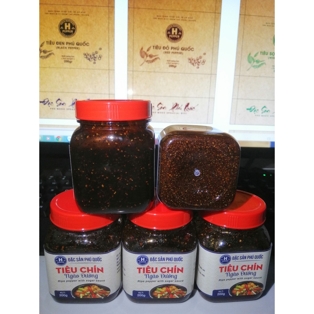 Tiêu chín ngào đường - H Pepper - Hộp 200g - Đặc sản Phú Quốc | BigBuy360 - bigbuy360.vn