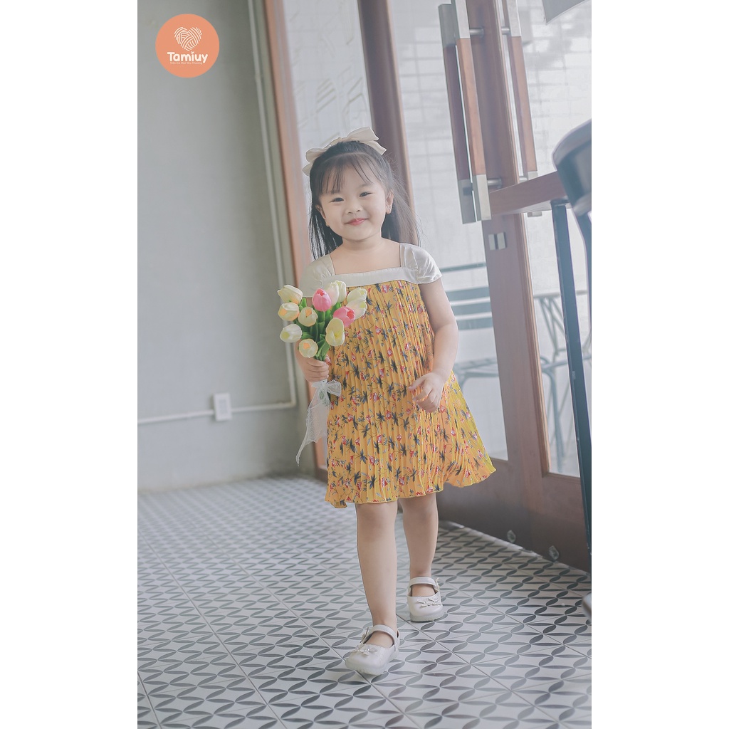 Đầm Dập Ly Tamiuy Chất Vải Voan Mềm Mại Cùng Họa Tiết Hoa Nhí Nổi Bật Xinh Xắn Dễ Thương Cho Các Bé Gái