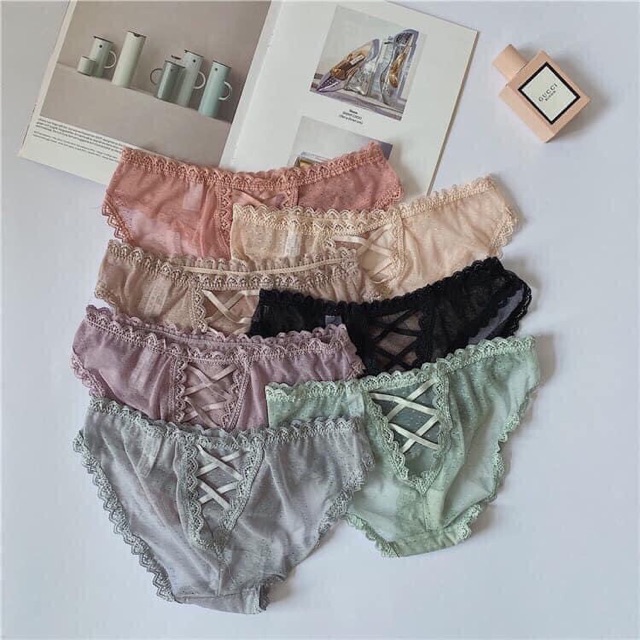 QUẦN LÓT NỮ REN SEXY gợi cảm - Quần lót ren cao cấp trong suốt xuyên thấu sexy màu đen, hồng, xanh, tím, da