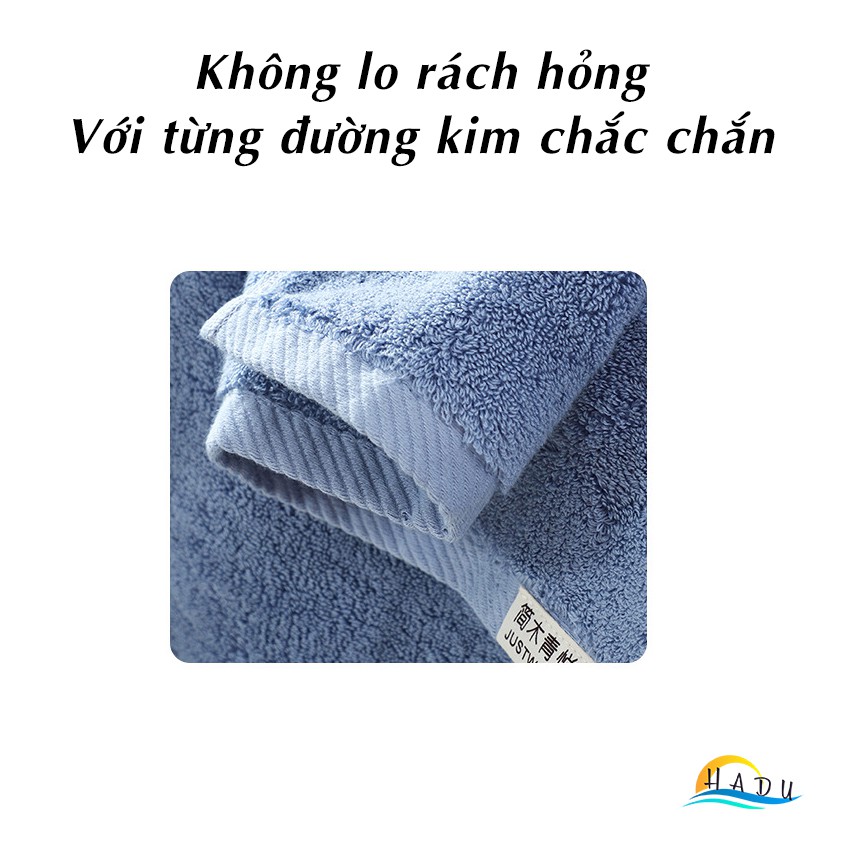 Khăn tắm lớn cao cấp dày thấm hút tốt 70x140 bông tự nhiên 100% an toàn với da nhạy cảm HADU KT01