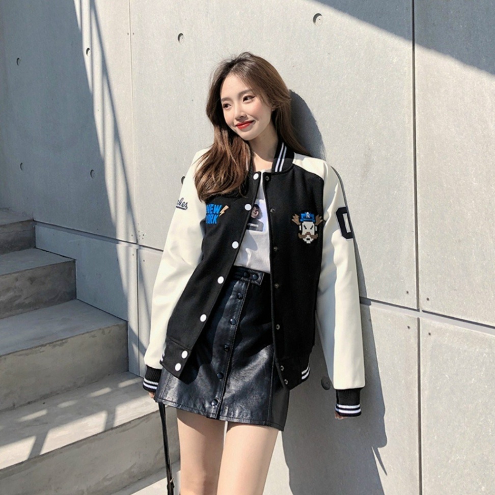 [FREESHIP] ❤ÁO KHOÁC DÙ BOMBER NÚT BẤM   NEW YORK❤ ÁO KHOÁC DÙ, ÁO KHOÁC NỮ,  Không nhăn nhão, không phai màu | BigBuy360 - bigbuy360.vn