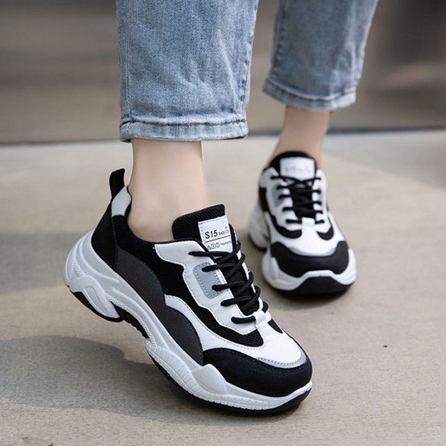 [SIÊU SALE] Giày sneaker nữ cao cấp SF-04 (xám đen)
