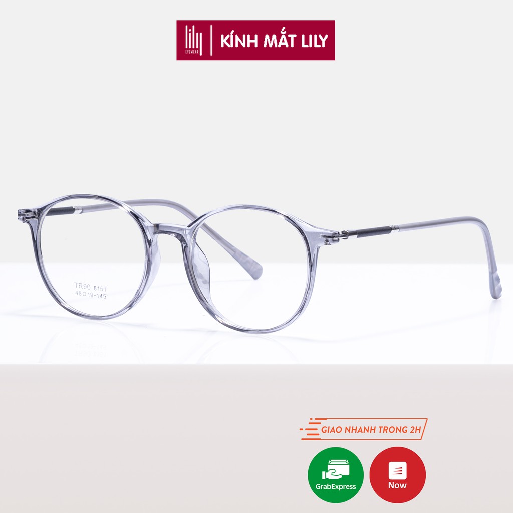 Gọng kính cận nam nữ Lilyeyewear kiểu dáng mắt tròn nhiều màu - 8151