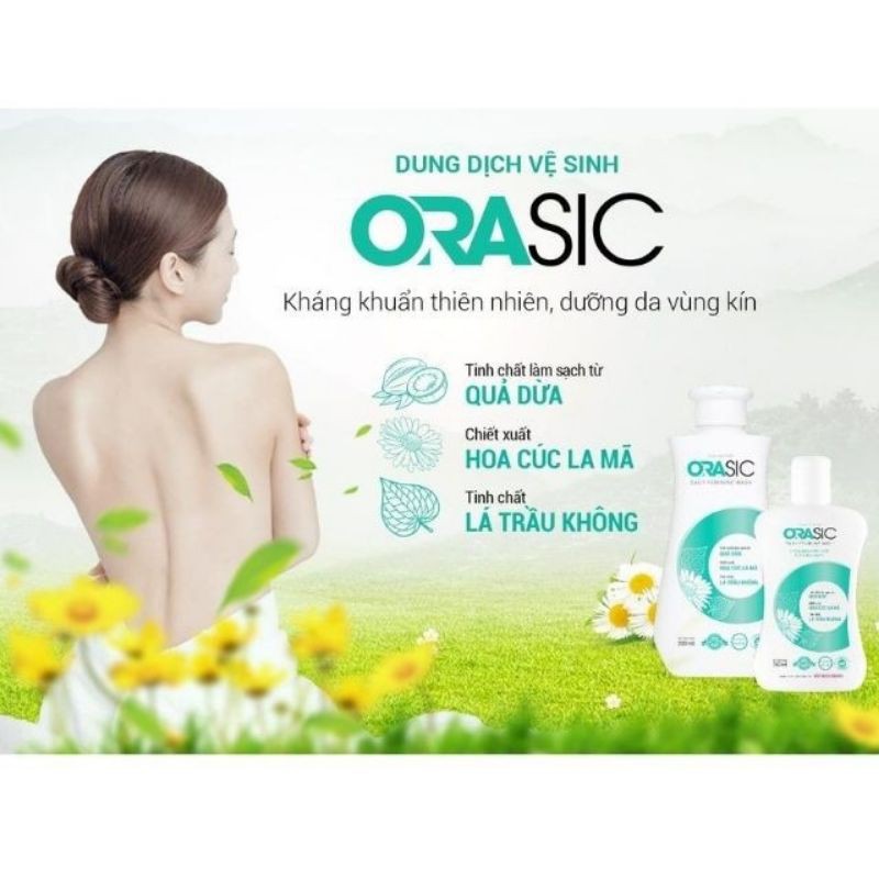 Dung dịch vệ sinh phụ nữ ORASIC,  làm sáng hồng vùng da thâm xỉn, an toàn cho phụ nữ sau sinh