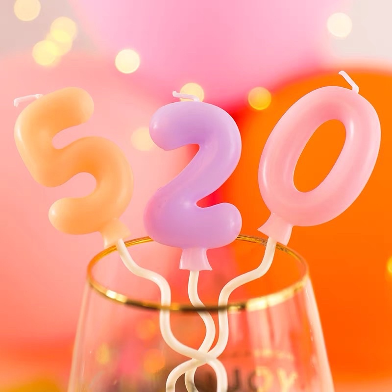 Nến Số Đủ Màu Sắc Trang Trí Bánh Kem - Yori Party