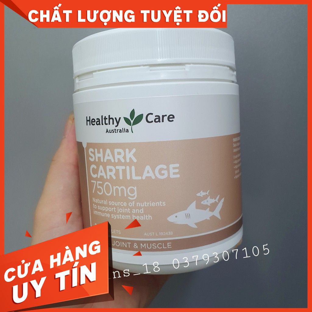 [HÀNG CHÍNH HÃNG] [giá tiền đi đôi chất lượng] Sụn cá mập Healthy Care Shark Cartilage 200 viên Úc mẫu mới