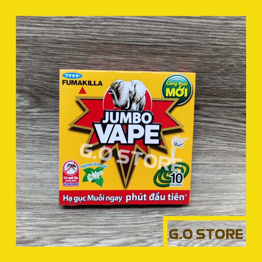 Nhang trừ muỗi Jumbo Vape hương lài hộp 10 khoanh