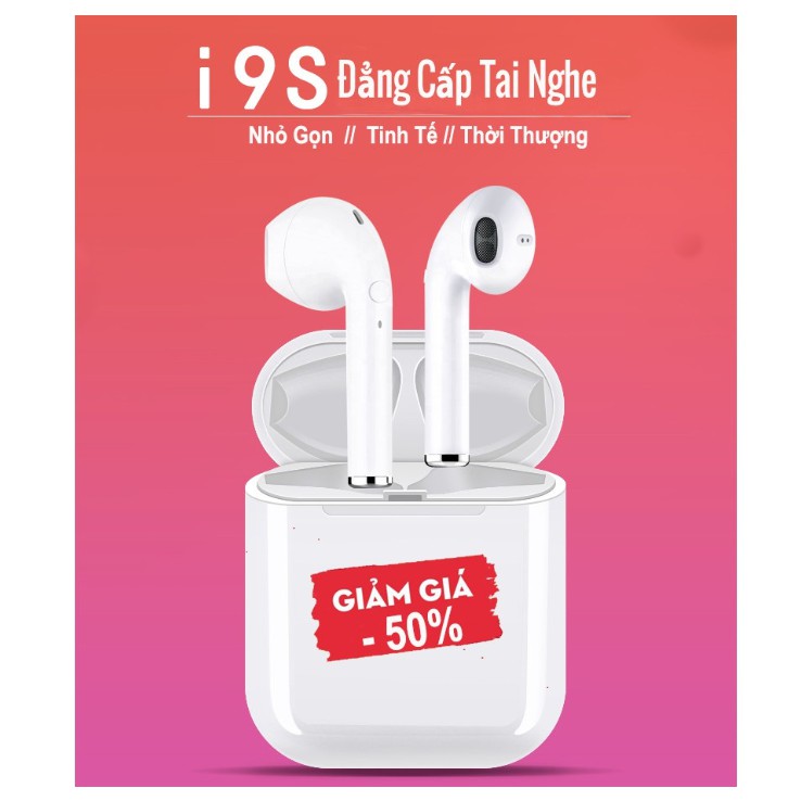 Tai Nghe Bluetooth I9S Mini, Siêu Phẩm 2019, Tặng Case Silicon Và Móc Khóa