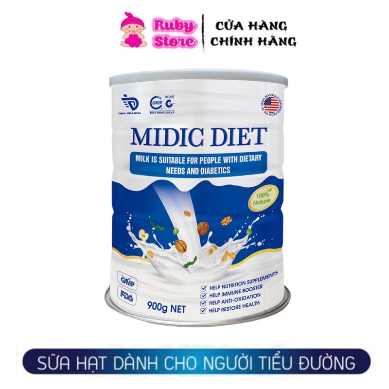 Sữa hạt dành riêng cho người tiểu đường Midic Diet