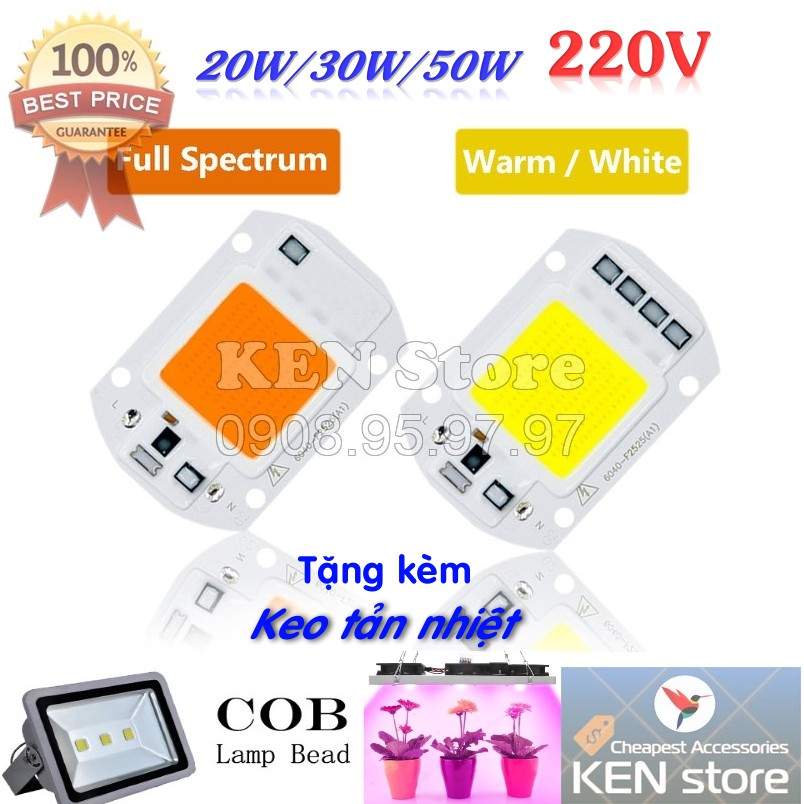 Bóng led 20W 30W 50W điện 220V AC
