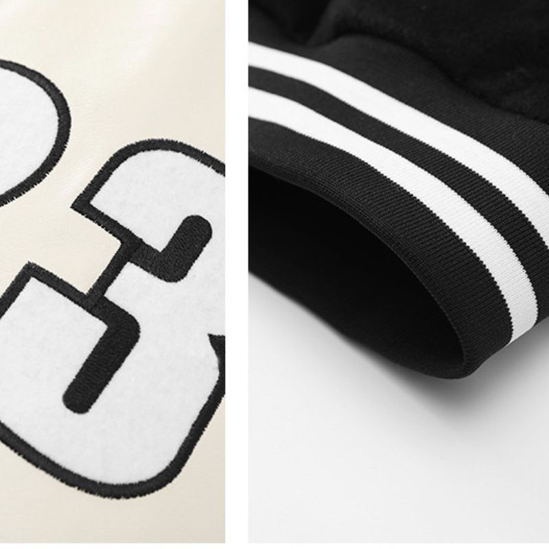 Áo Khoác Bóng Chày Thể Thao Dáng Rộng Màu Tương Phản Thời Trang Cho Nam