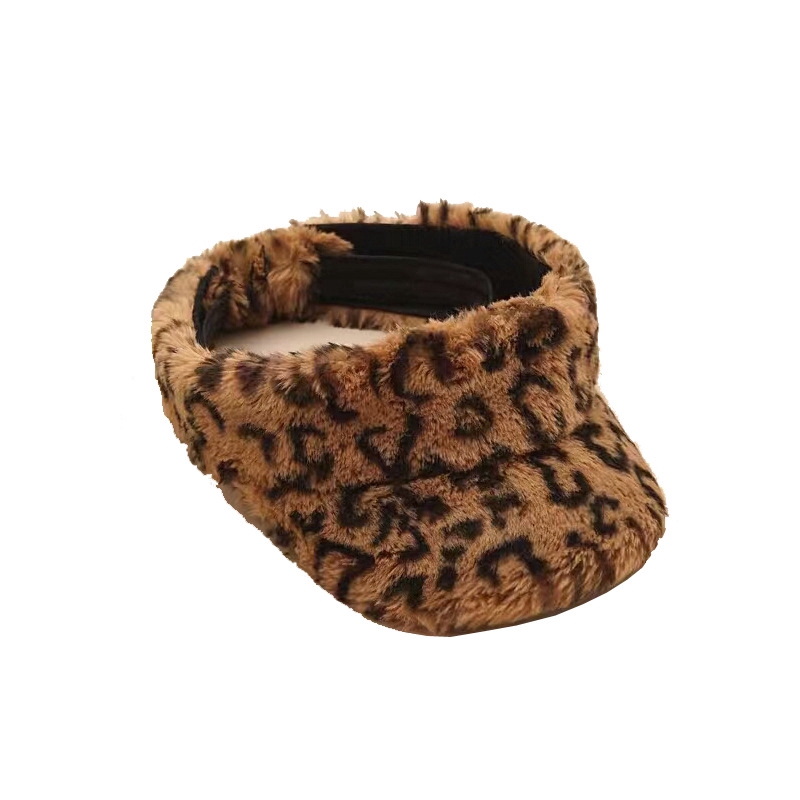 Fashionable autumn and winter fashion leopard top fur hat for women