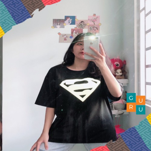 Áo Thun Phản Quang Superman Thiết kế đơn giản, dễ mặc, dễ phối đồ |GURU