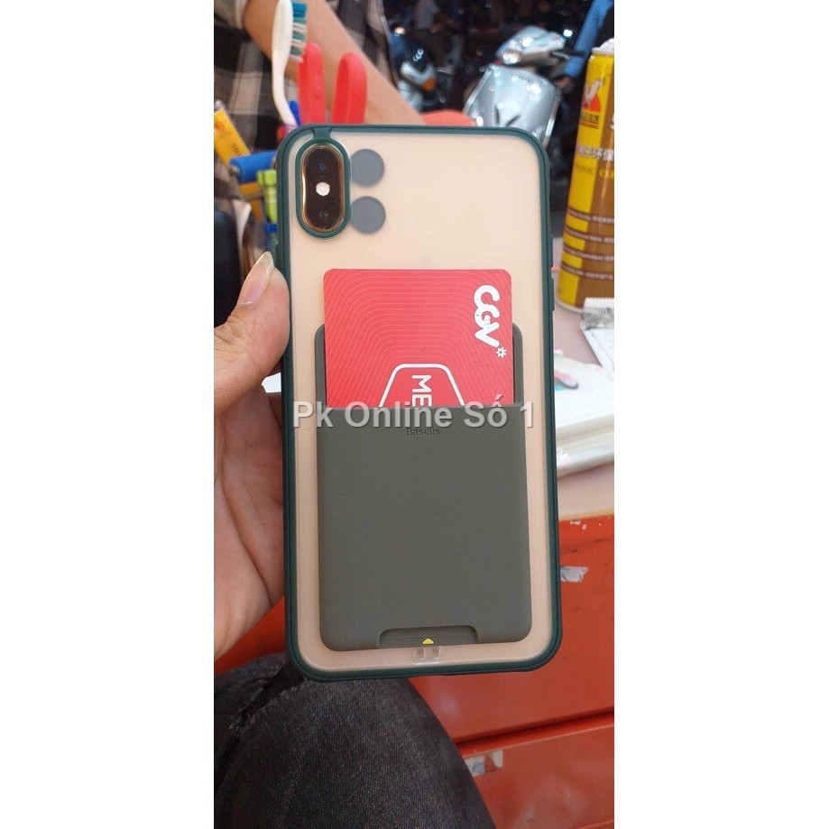 Case đựng thẻ siêu mỏng dùng gắn lưng điện thoại Baseus Back Stick Silicone Card Bag