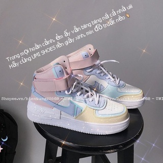 Giày Cổ Cao Nữ, Giày Thể Thao Ulzzang Custom Nâng Đế Bằng Cao 2cm
