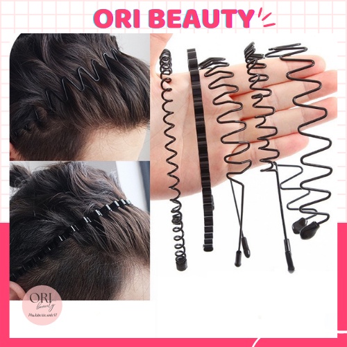 Bờm Tóc Nam Nữ Kim Loại Gợn Sóng Phong Cách Thể Thao Cá Tính