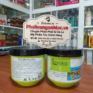 Kem hấp ủ olive Lavoka tại nhà siêu mềm mượt 1000ml