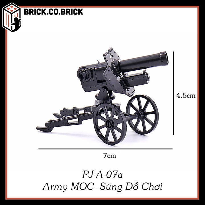 Vũ Khí Hiện Đại Đồ Chơi Nhựa Mini Phụ kiện MOC Army Lắp Ráp Mô Hình Sáng Tạo Trang Trí Quân Đội PJ-A-07a