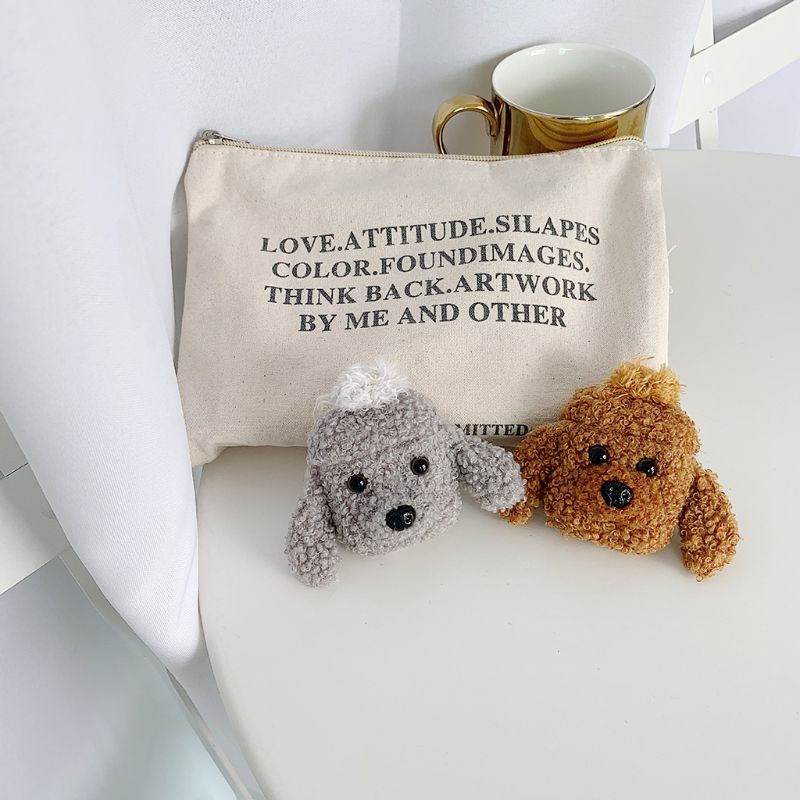 Vỏ Bảo Vệ Hộp Sạc Tai Nghe Bluetooth Không Dây Bằng Vải Bông Teddy Choairpods