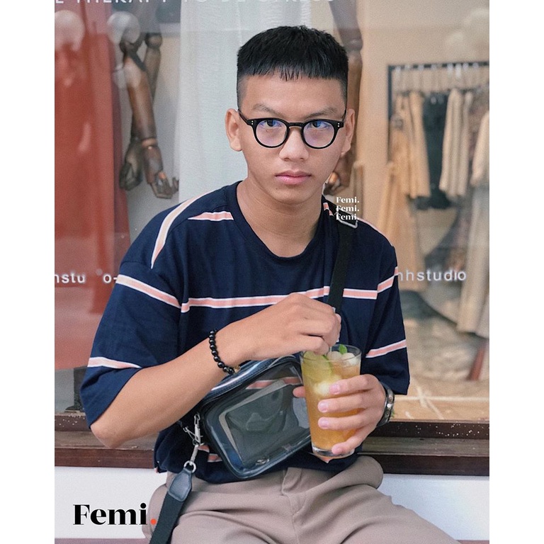 Gọng kính cận tròn Femi Emma chính hãng mắt kính chống tia UV