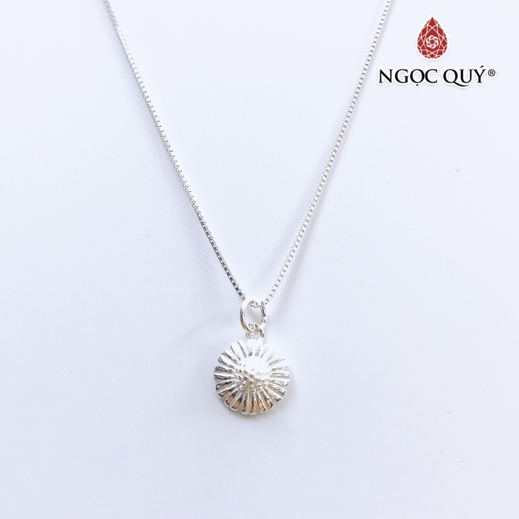 Dây chuyền bạc mặt hoa cúc trắng - Ngọc Quý