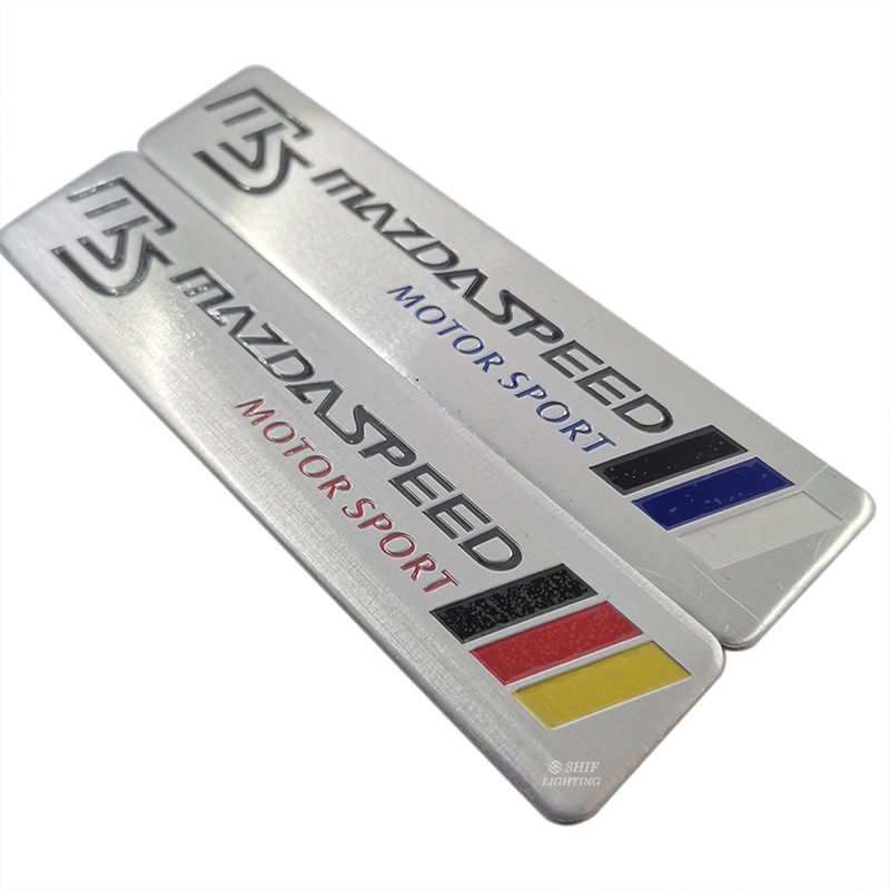 1 Miếng Dán Logo MS MAZDASPEED Trang Trí Bằng Nhôm Cho Xe Hơi MAZDA Motorsport