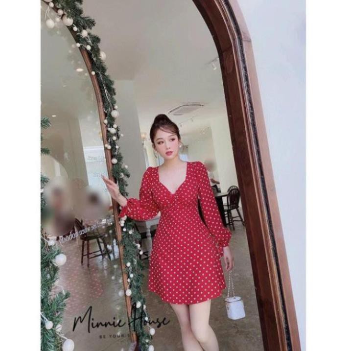 Váy Nữ Dáng Xòe Chấm Bi 2 Lớp Hàng Quảng Châu V235 -Teen 888