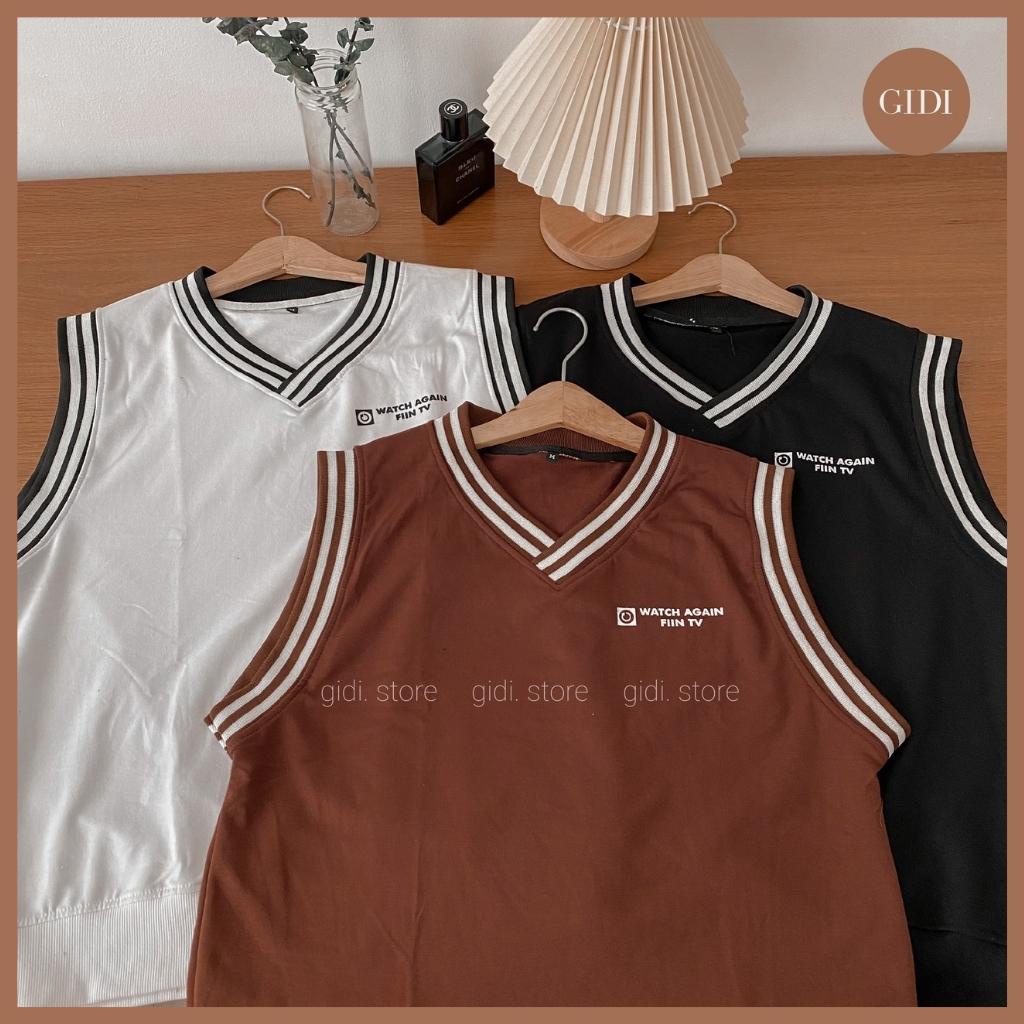 Áo GILE 2 sọc viền Đen/ Trắng Nam Nữ Unisex vải thun da cá phong cách hàn quốc