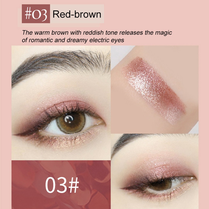 Phấn Mắt Dạng Thỏi Hai Màu Gradient Lấp Lánh Không Thấm Nước