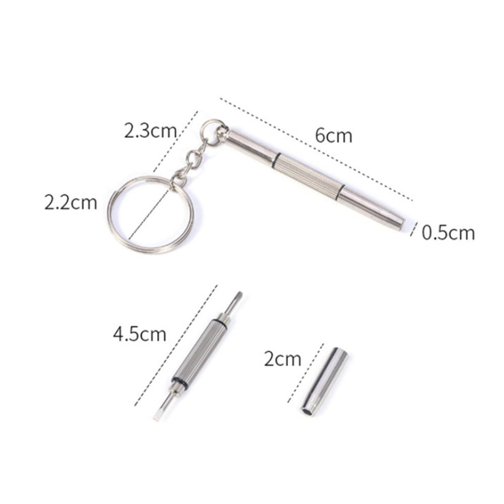 Móc khóa cố định gọng kính ba trong một Kateluo KATELUO 9002 chất liệu cao cấp màu bạc trung tính