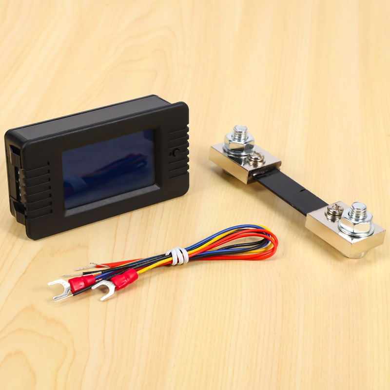 Đồng hồ đo màn hình pin đa chức năng DC Màn hình LCD Điện áp hiện tại kỹ thuật số Đồng hồ đo năng lượng mặt trời Đồng hồ vạn năng Ampe kế Vôn kế được áp dụng rộng rãi cho pin 12V '24V '48V RV 'Car)