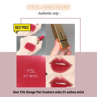 Son YSL Rouge Pur 21 mini màu mới, mini unbox
