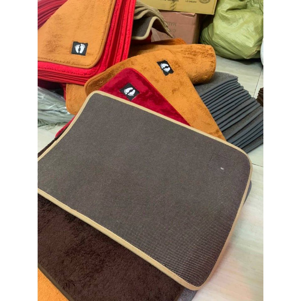 Thảm chùi chân LEN MỊN cao cấp thảm lau chân nhà tắm phòng khách phòng ngủ hút nước chống trươt đẹp 40 60cm (mẫu mới)