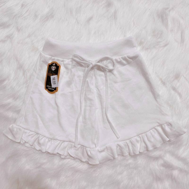 Quần shorts đùi ngắn borip phối viền bèo UNG