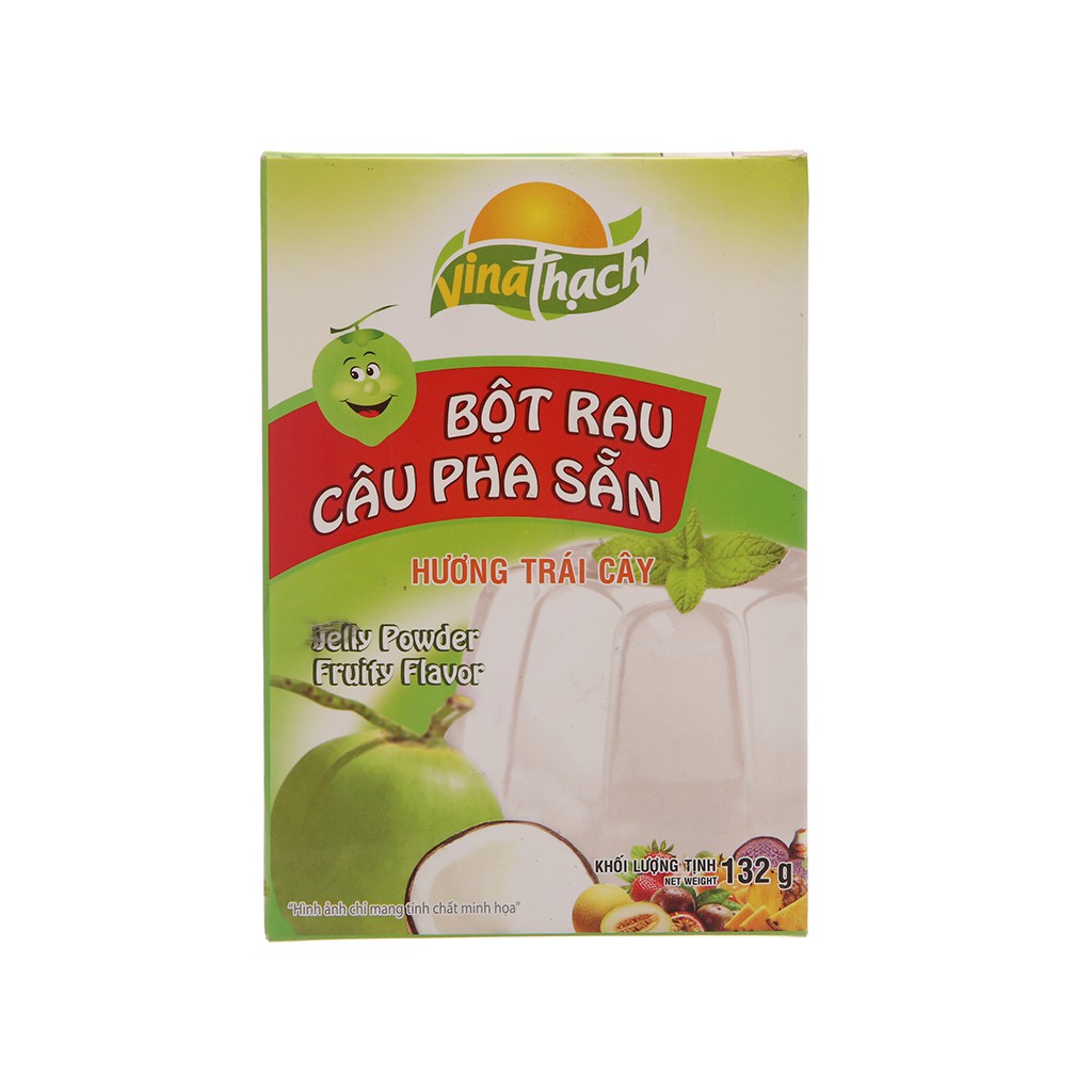 Bột rau câu pha sẵn hương dừa VinaThạch hộp 132g