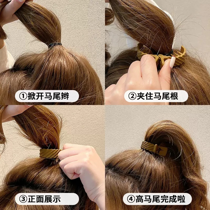 Kẹp tóc càng cua AY màu trơn thời trang cho nữ