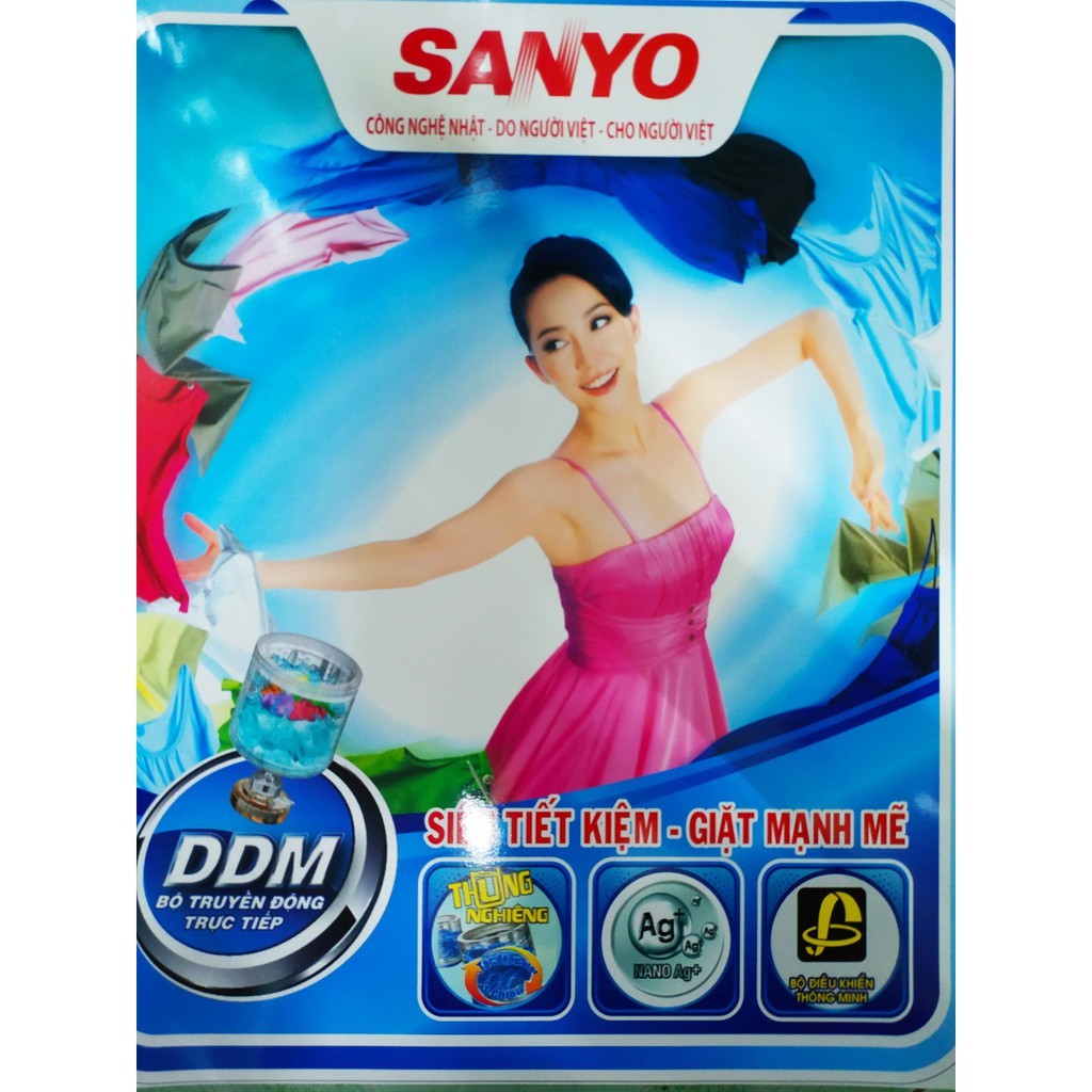 miếng dán máy giặt Tem dán máy giăt SANYO nhiều mẫu