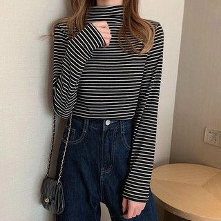 Áo giữ nhiệt kẻ nữ cổ 3p