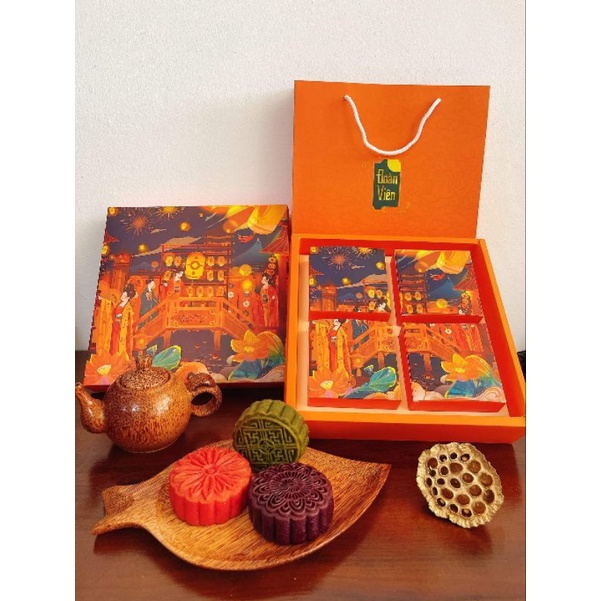 Hộp bánh trung thu set 4 bánh 2022
