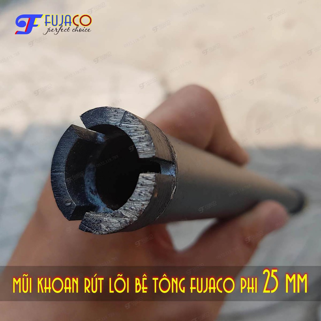 Mũi khoan rút lõi bê tông phi 25 mm - FUJACO