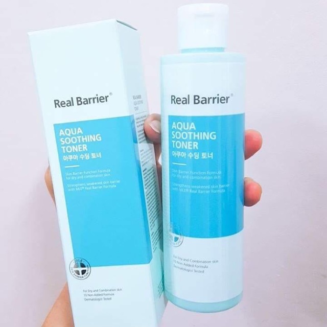 NƯỚC HOA HỒNG REAL BARRIER TONER SOOTHING AQUA