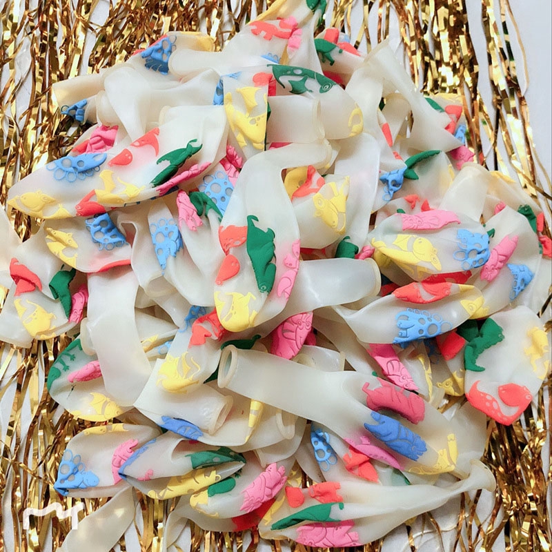 10 màu sắc mô hình khủng long bong bóng trang trí bữa tiệc trẻ em món quà đồ chơi màu bong bóng mô hình động vật bong bóng trang trí bữa tiệc