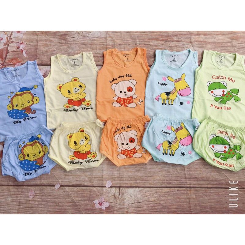 XẢ HÀNG Bộ ba lỗ cotton nhiều mẫu cho bé