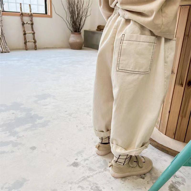 [Babycat] Hàng Có Sẵn Quần Harem Cotton Phong Cách Nhật Hàn Hàn Quốc Thời Trang Mùa Xuân Cho Bé Trai Và Bé Gái