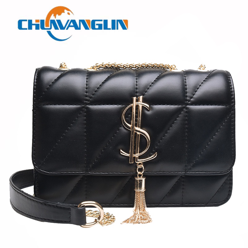 Túi da PU vuông Chuwanglin đeo vai đơn giản thời trang cho nữ