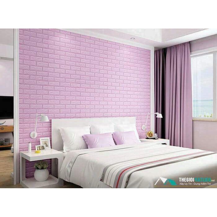 Xốp Dán Tường 3D Giả Gạch Kích Thước 70cm x 77cm Dày 4mm, Xốp Dán Tường Có Keo Sẵn Cách Âm Cách Nhiệt, Chống Thấm Nước