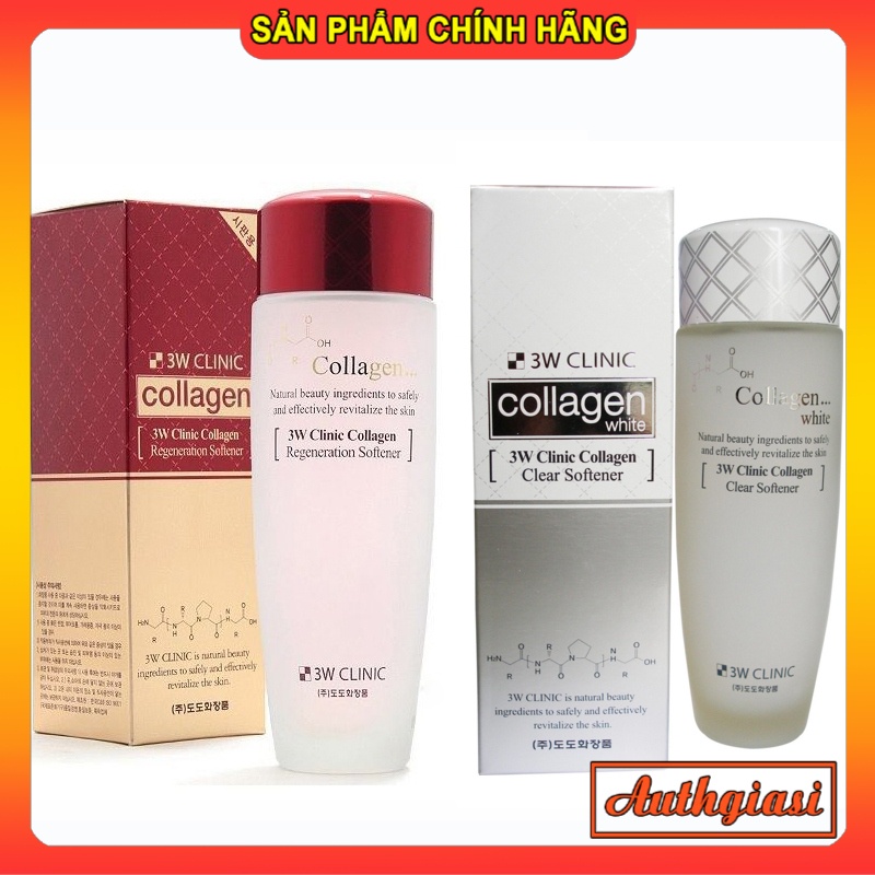 Nước hoa hồng 3W Clinic Collagen Softener Toner dưỡng căng mướt da 150ml