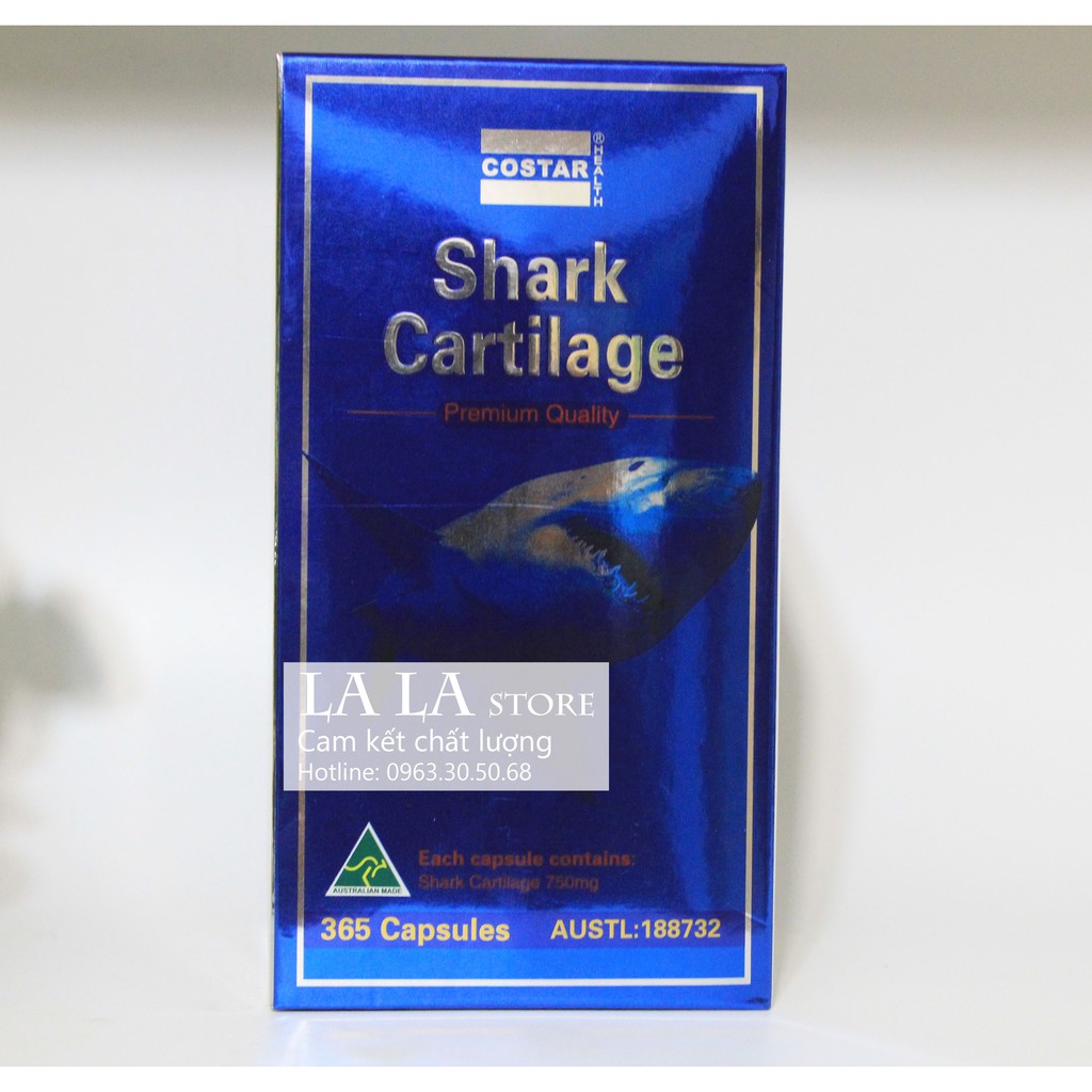 Viên Uống Sụn Cá Mập Costar Blue Shark Cartilage 750mg 365 viên